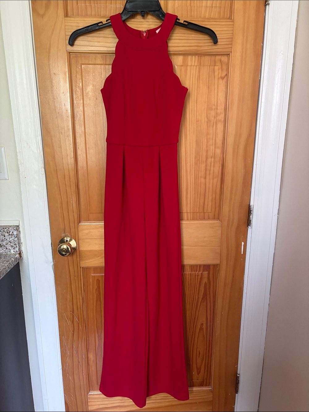Women’s Red Halter Jumpsuit